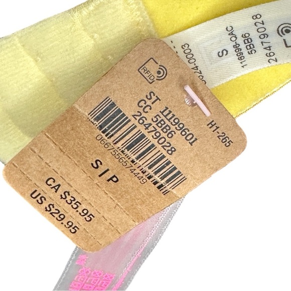 PINK Victoria's Secret Yellow Lace Bra Intimates Size Small - Picture 3 of 7